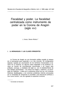 Fiscalidad y poder. Corona de Aragón. Siglo XIV