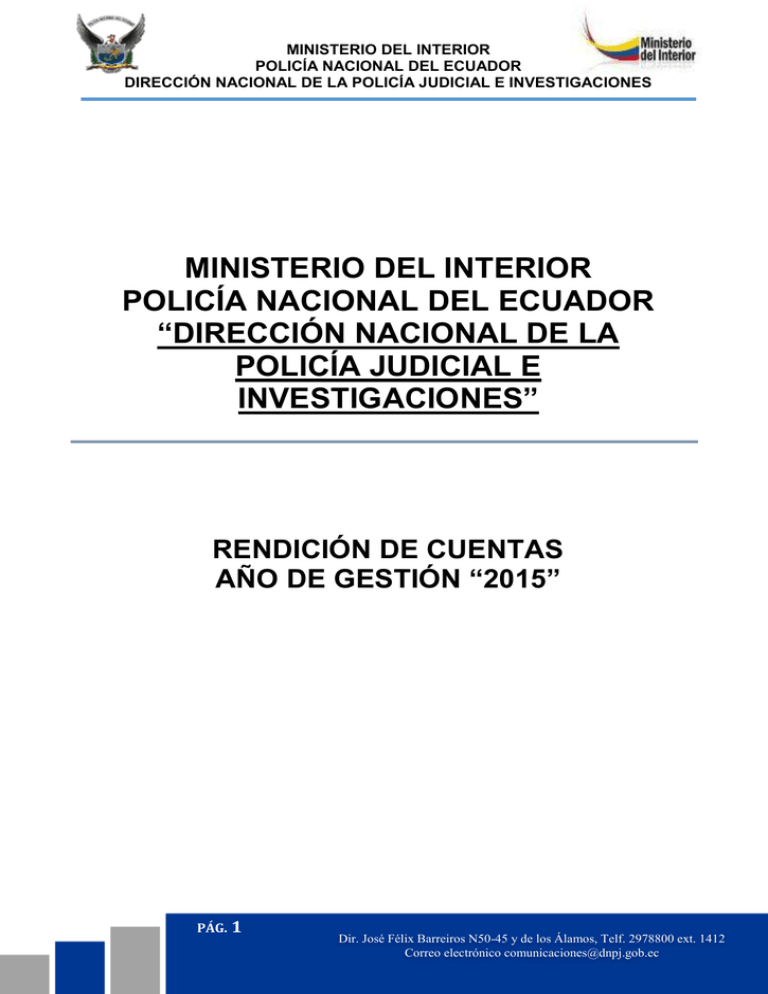 Informe De Rendición De Cuentas 2015