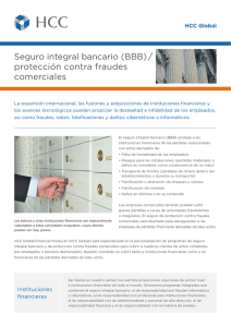 Seguro integral bancario (BBB) / protección contra fraudes