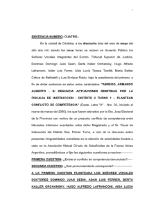 Sentencia Nº 04/2000 - Causa Abregó (Competencia