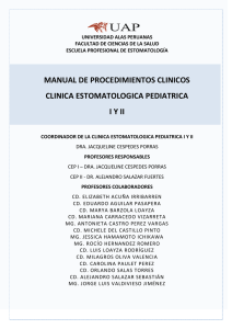 manual de procedimientos clinicos clinica estomatologica pediatrica