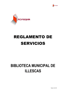 Reglamento de Servicios - Biblioteca de Illescas