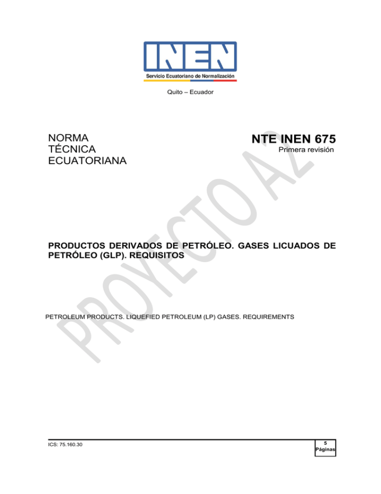 675 - Servicio Ecuatoriano De Normalización