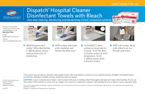Dispatch® Hospital Cleaner Disinfectant Towels with Bleach