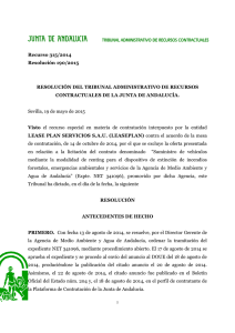 Resolución 190/2015 - Junta de Andalucía