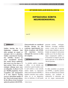 hipoacusia súbita neurosensorial