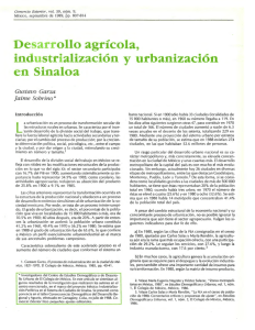 Desarrollo agrícola, industrialización y ul`banización en Sinaloa