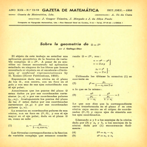 GAZETA DE MATEMÁTICA Sobre la geometria de q = z2 (3)