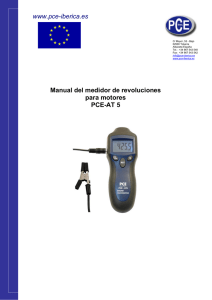 www.pce-iberica.es Manual del medidor de revoluciones para