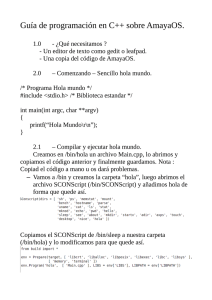 Guía de programación en C++ sobre AmayaOS.
