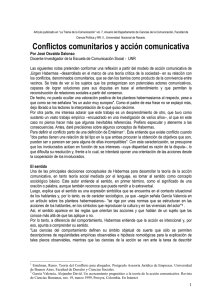 Conflictos comunitarios y accin comunicativa