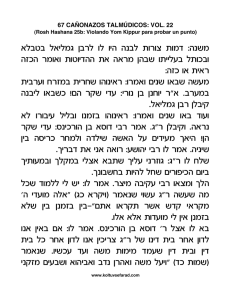 22. Rosh Hashaná 25b: Violar Yom Kippur para probar