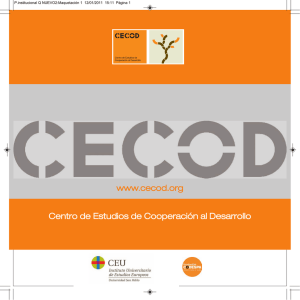 Centro de Estudios de Cooperación al Desarrollo www.cecod.org