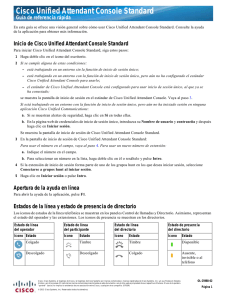 Cisco Unified Attendant Console Standard Guía de referencia