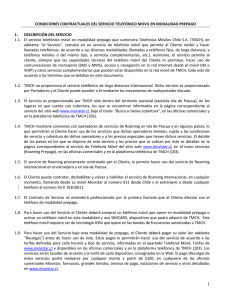 Condiciones Contractuales Servicio Telefónico Móvil en