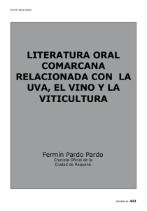 literatura oral comarcana relacionada con la uva, el vino y la viticultura