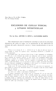 ESCLEROSIS DE CUELLO VESICAL y LITIASIS DIVERTICULAR