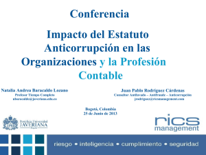 Conferencia Impacto del Estatuto Anticorrupción en las