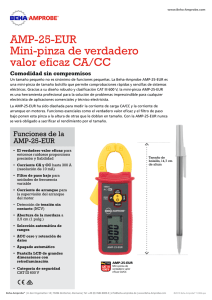 AMP-25-EUR Mini-pinza de verdadero valor eficaz CA/CC