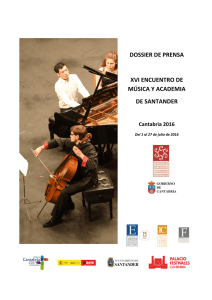 Programa. - Encuentro de Música y Academia de Santander