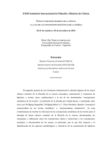 XXIII Seminário Internacional de Filosofia e História da Ciência