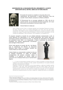 Aniversario de la inauguración del monumento a Jacinto Benavente