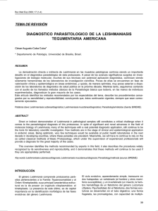 DIAGNOSTICO PARASITOLOGICO DE LA LEISHMANIASIS