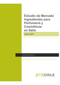 Estudio de Mercado Ingredientes para Perfumería y