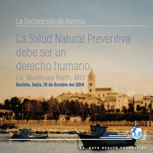 La Salud Natural Preventiva debe ser un derecho humano