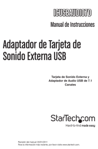 Adaptador de Tarjeta de Sonido Externa USB
