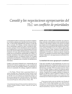Canadá y las negociaciones agropecuarias del TLC