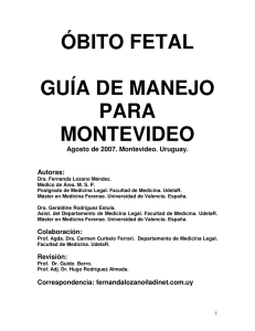 Óbito Fetal: guía de manejo para Montevideo