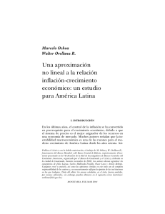 Una aproximación no lineal a la relación inflación