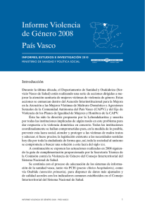 Informe Violencia de Género 2008 País Vasco