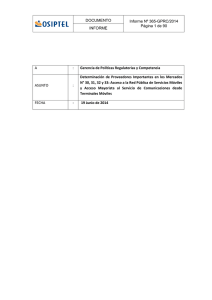 DOCUMENTO Informe Nº 365-GPRC/2014 Página 1 de 90
