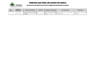 TRIBUNAL ELECTORAL DEL ESTADO DE OAXACA