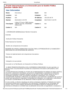 Redise&ntilde;o del modelo Operacional Policial para la Optimizaci&oacute;n de