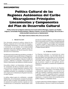 Política Cultural de las Regiones Autónomas del Caribe