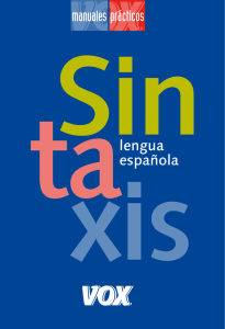 Sintaxis. Lengua Española