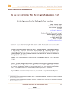 La expresión artística: Otro desafío para la educación rural