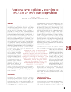Regionalismo político y económico en Asia - Anuario Asia