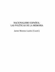 NACIONALISMO ESPAÑOL: LAS POLÍTICAS DE LA MEMORIA
