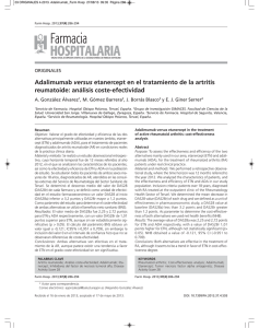 Adalimumab versus etanercept en el tratamiento de la artritis