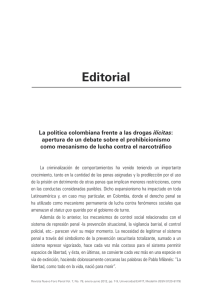 Editorial. La política colombiana frente a las drogas ilícitas: apertura