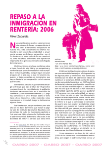 REPASO A LA INMIGRACIÓN EN RENTERÍA: 2006 Mikel Zabaleta