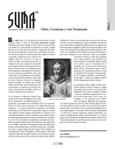 Vi&egrave;te, Cremona y von Neumann