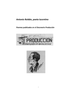 Producción - Antonio Roldán poeta lucentino