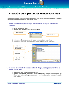 Creación de Hipertextos e interactividad