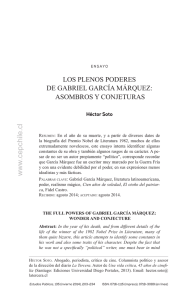 Los plenos poderes de Gabriel García Márquez: Asombros y