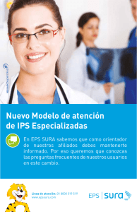 Nuevo Modelo de atención de IPS Especializadas